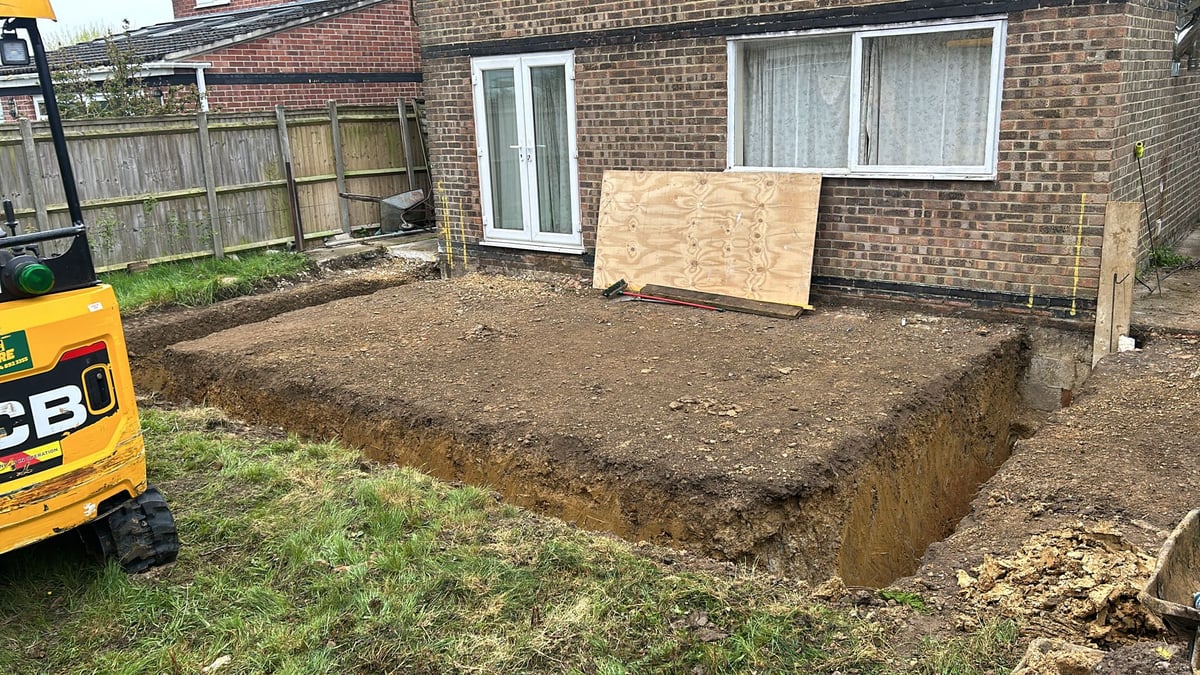 Preparation of Footings 2 - Waterlooville